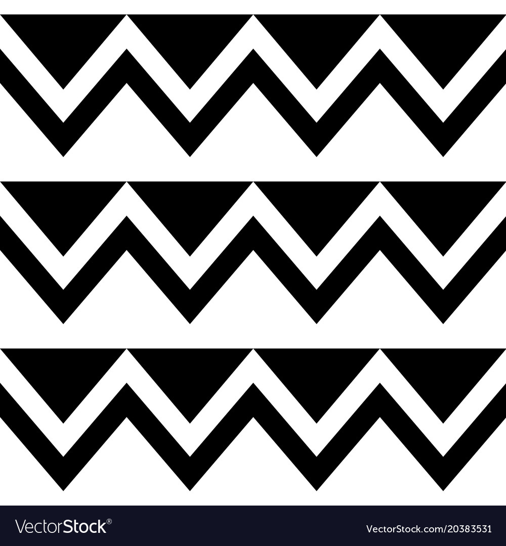 Zig Zag Seamless Tribal Pattern Geometric Vector Image