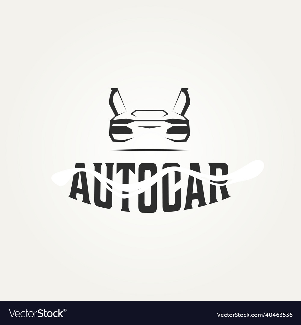 Auto moderne Typografie Logo Design