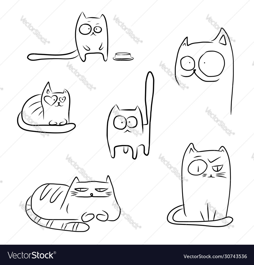 Cartoon cats Royalty Free Vector Image - VectorStock