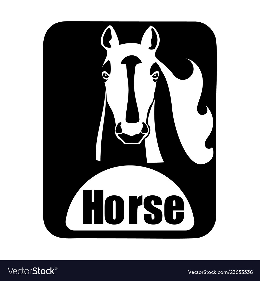 Chinese calendar animal monochrome logotype horse