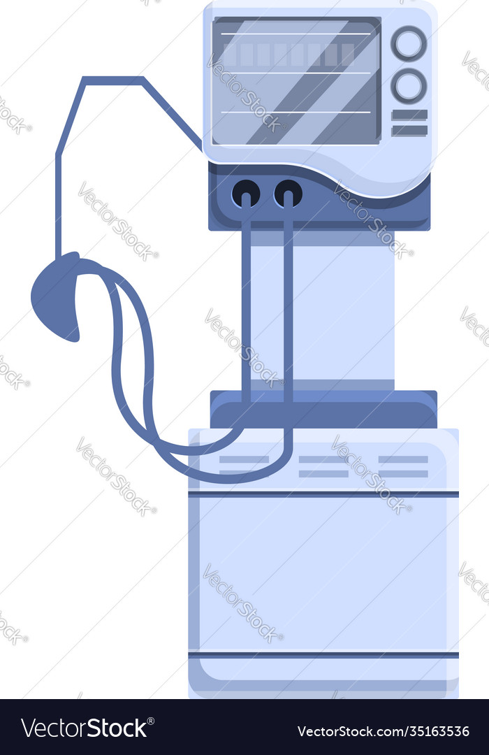 Clinic ventilator medical machine icon cartoon Vector Image