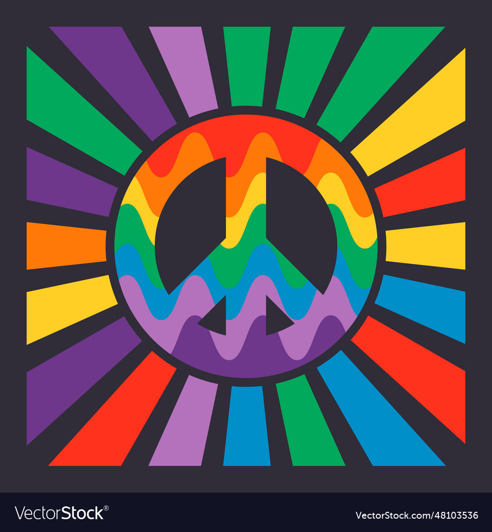 Colorful symbol of peace Royalty Free Vector Image