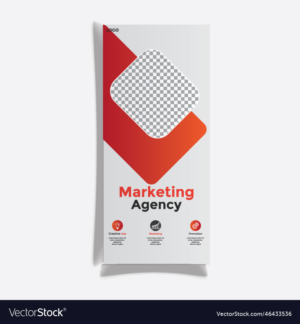 Corporate roll up banner design template