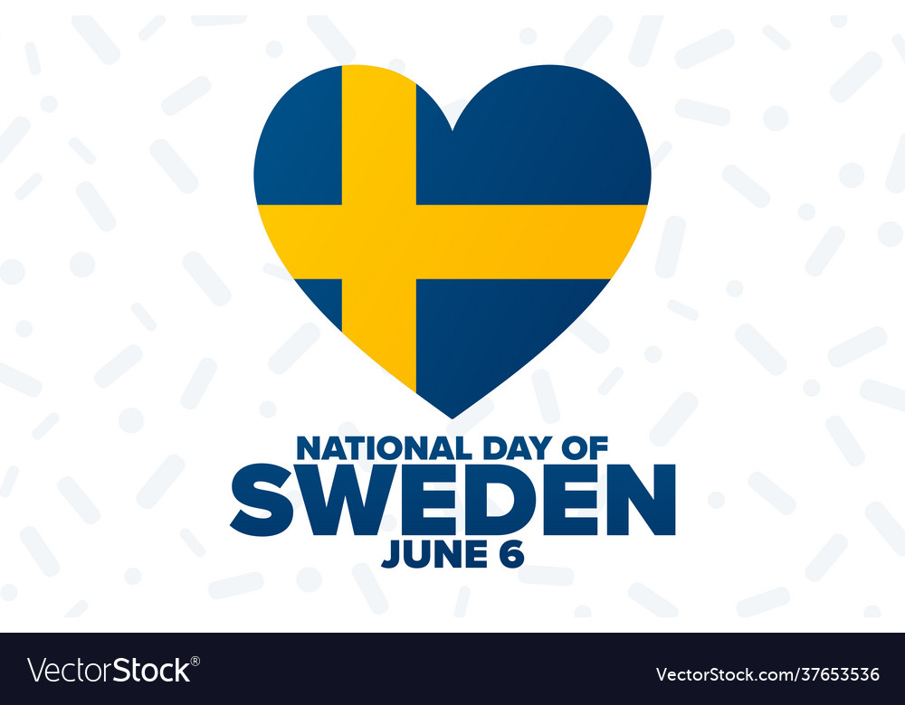 National day sweden june 6 holiday concept Vector Image