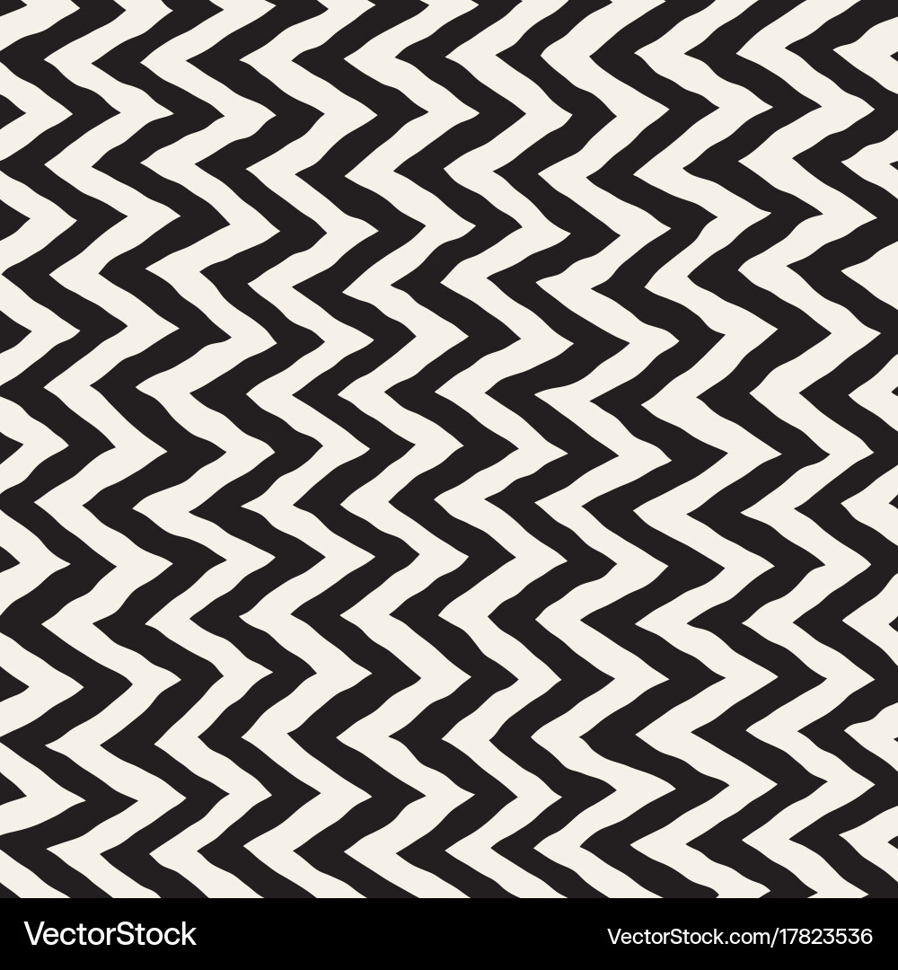Seamless wavy hand drawn stripes pattern Vector Image