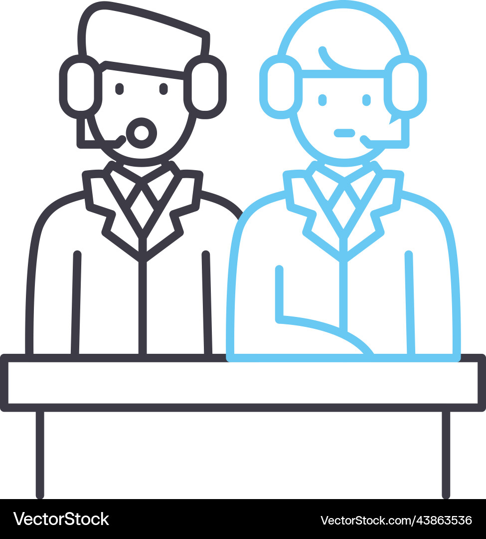 Spokesman line icon outline symbol Royalty Free Vector Image