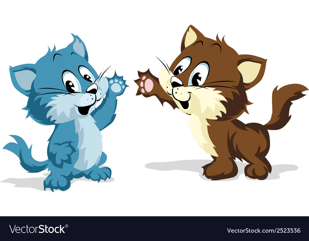 Two cats Stock Vector Images - Alamy