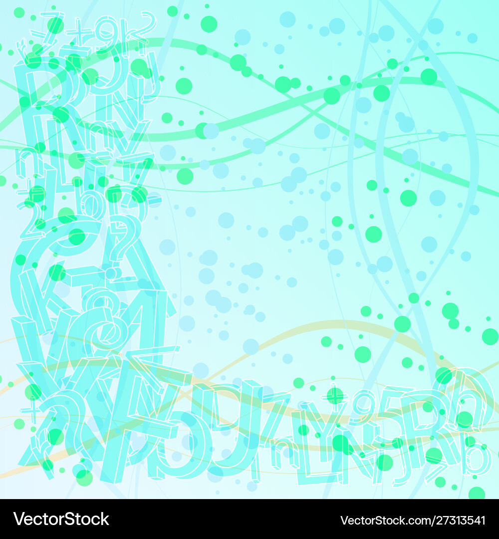 Background with letters Royalty Free Vector Image
