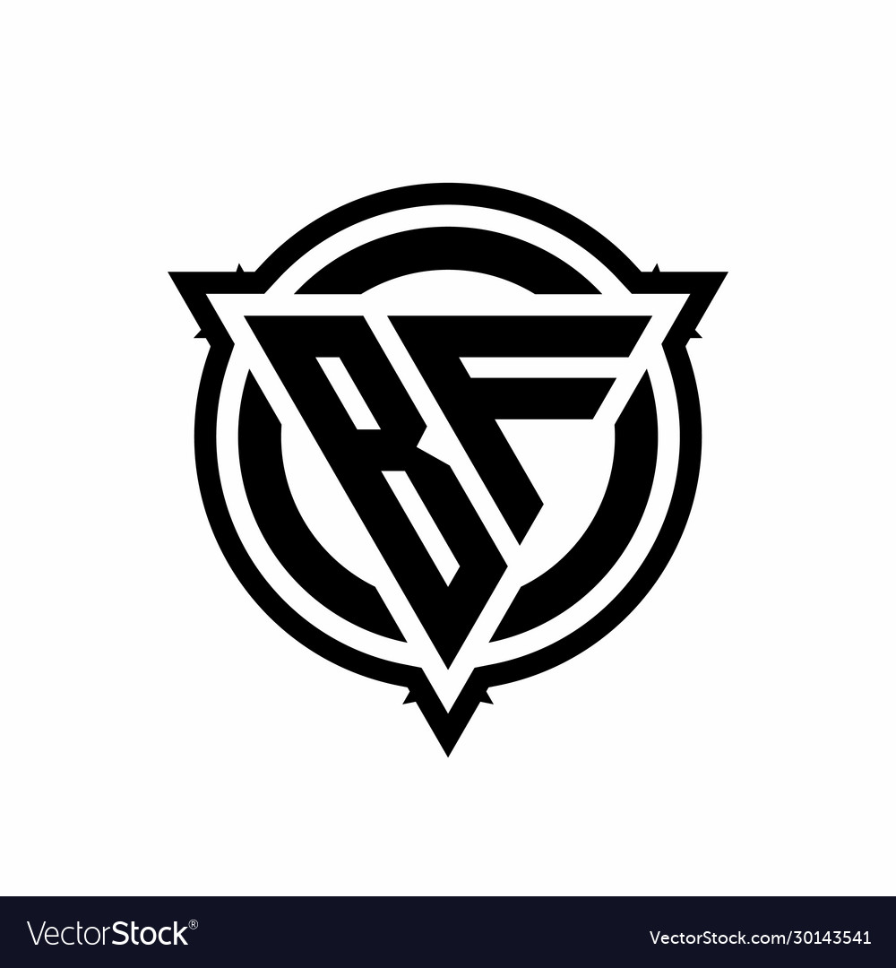 Bf logo with triangle shape and circle