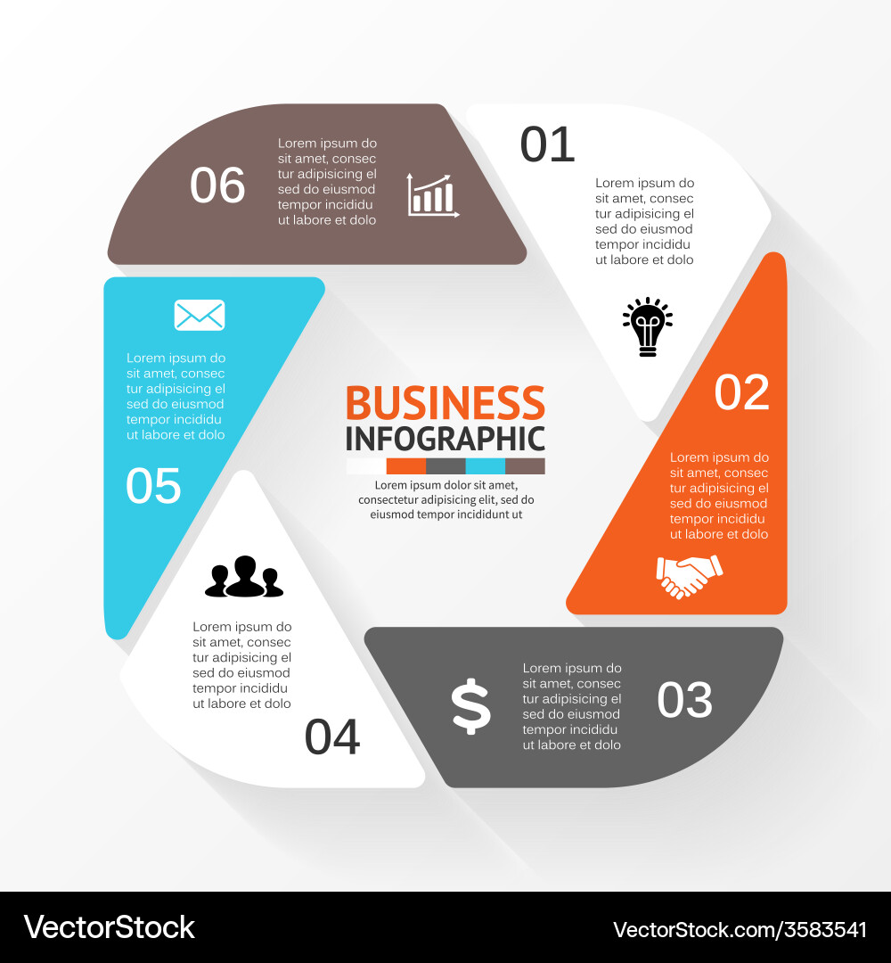 Circle Hexagon Infographic Template For Diagram Vector Image