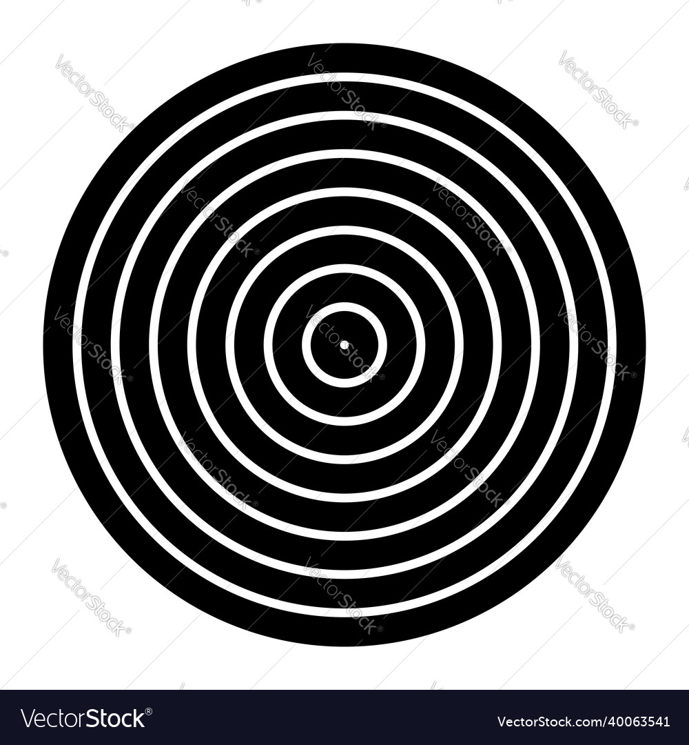 Concentric rings design element Royalty Free Vector Image