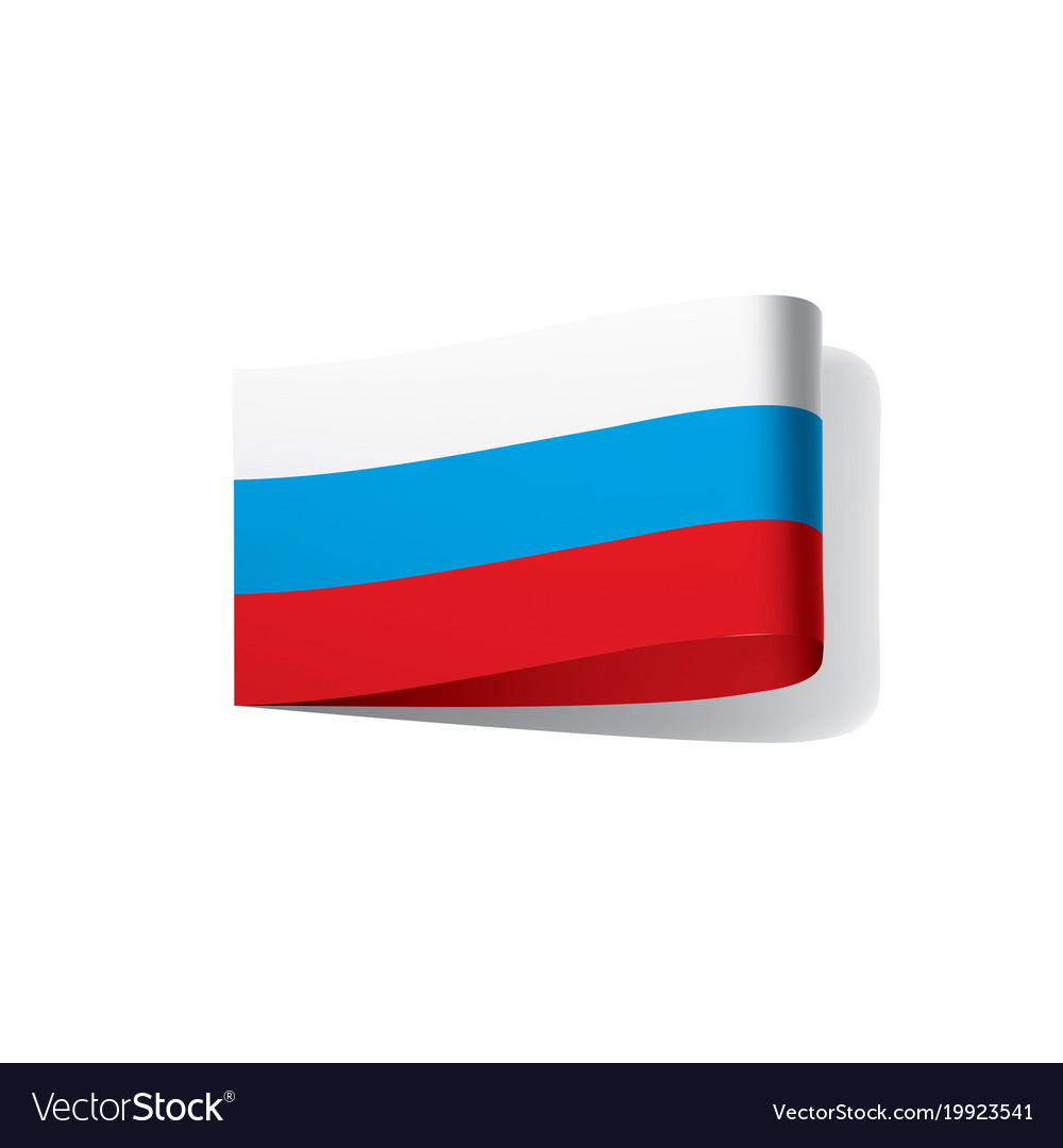 Russia flag Royalty Free Vector Image - VectorStock