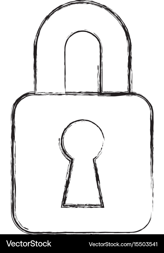Safe padlock isolated icon Royalty Free Vector Image