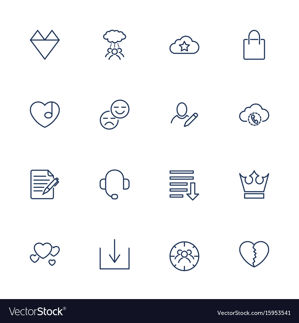 Simple icons for app programs and sites set