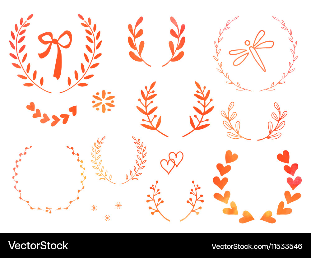 Hand drawn doodle design elements Royalty Free Vector Image