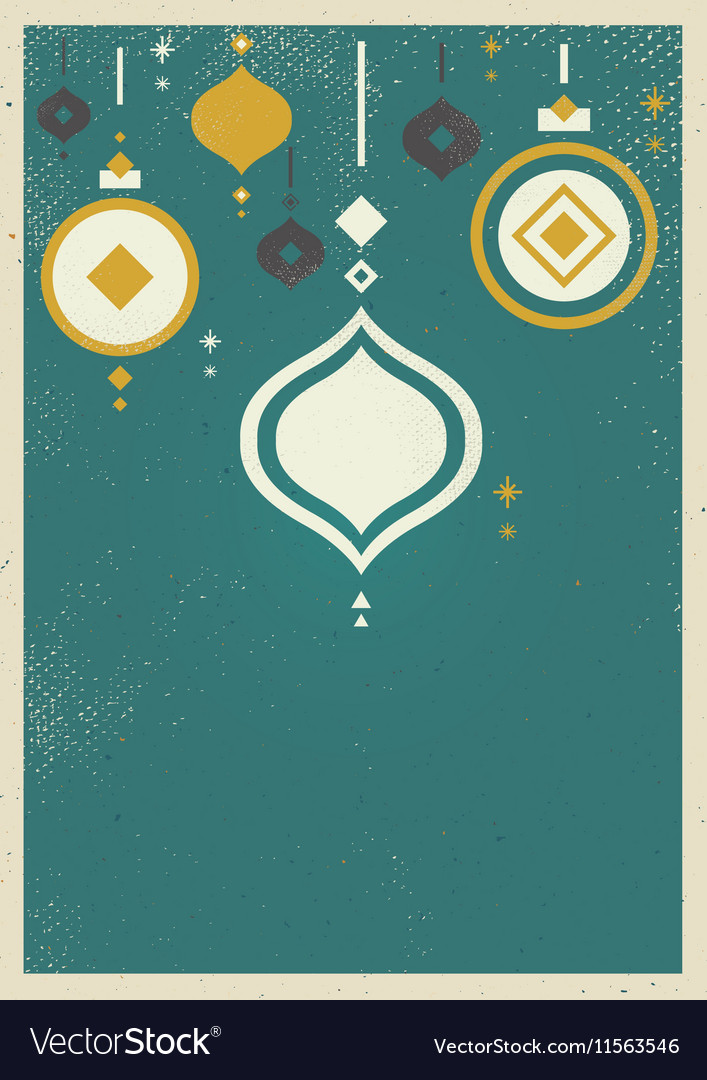 new year card vintage grunge style gold and vector image