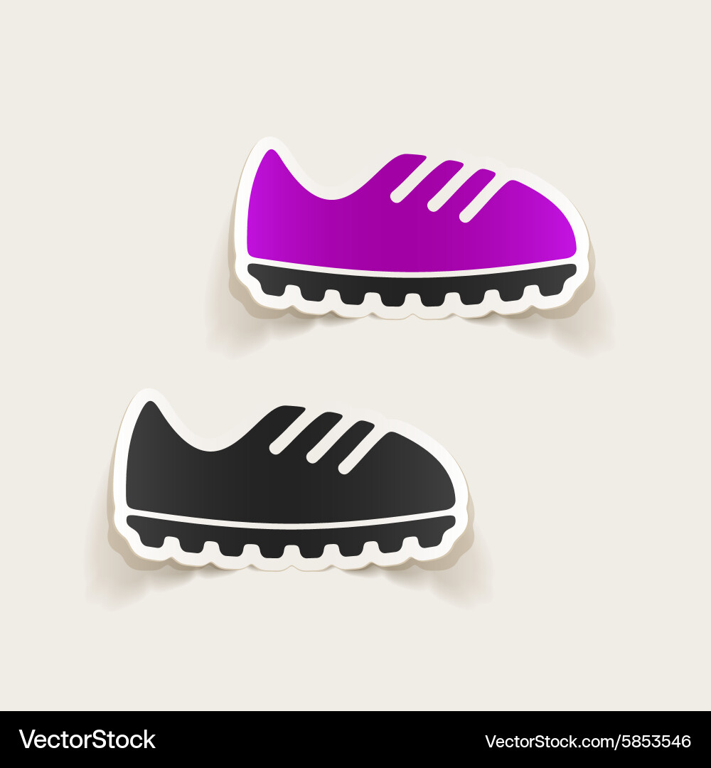 Realistic design element sneakers Royalty Free Vector Image