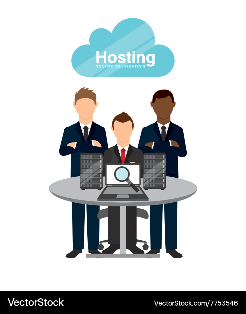 Web hosting design Royalty Free Vector Image - VectorStock