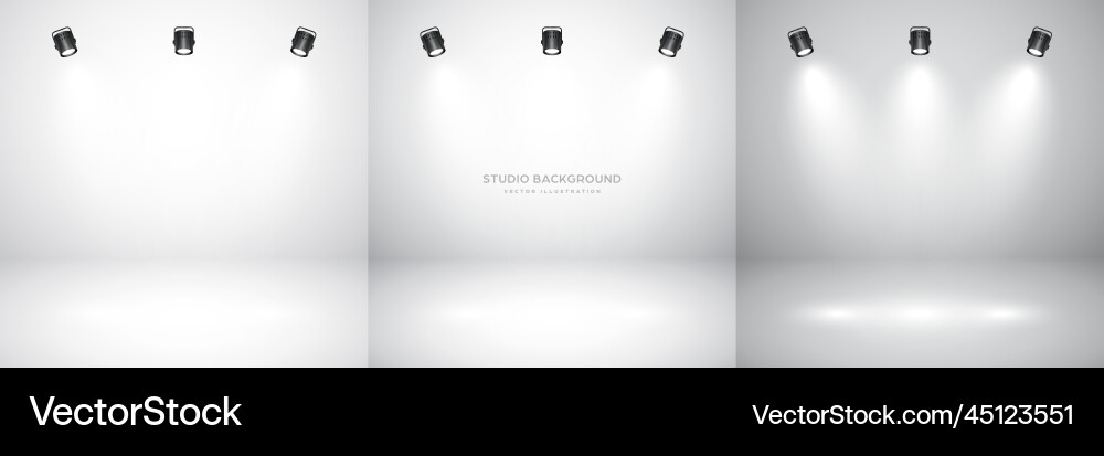 Empty gray studio abstract backgrounds Royalty Free Vector