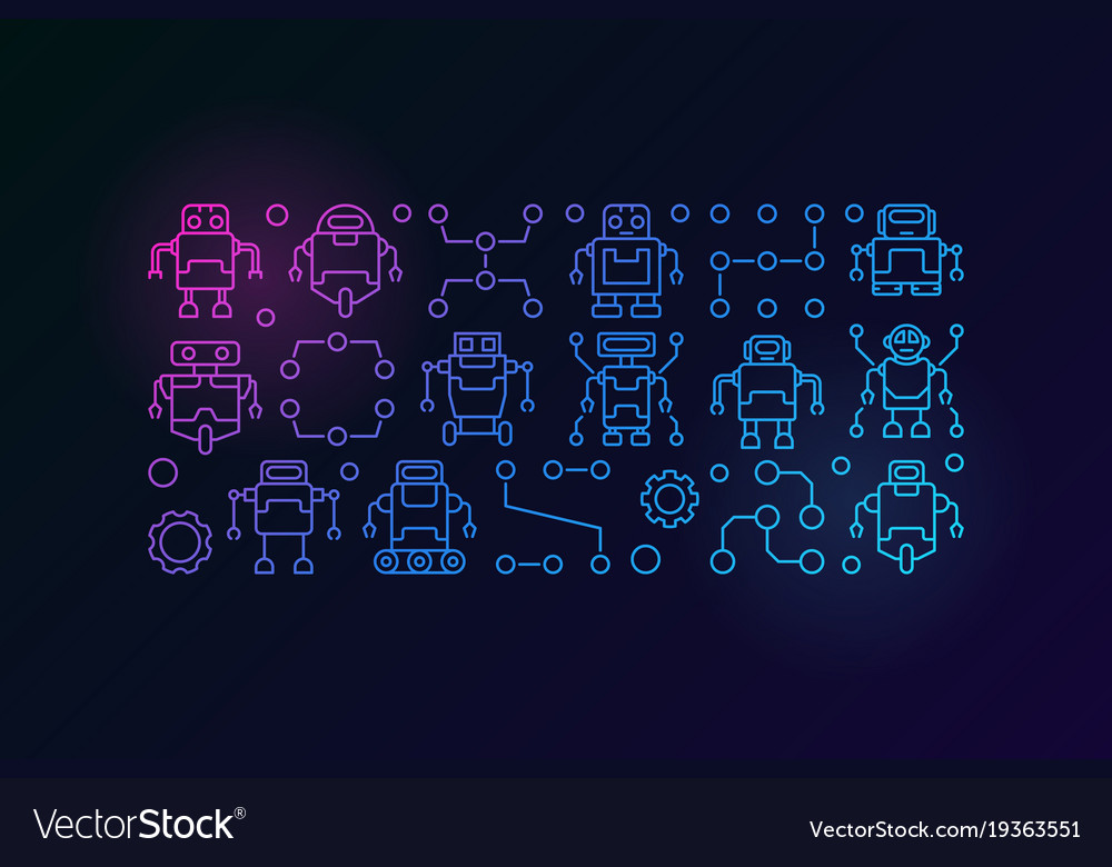 Roboter bunt horizontal