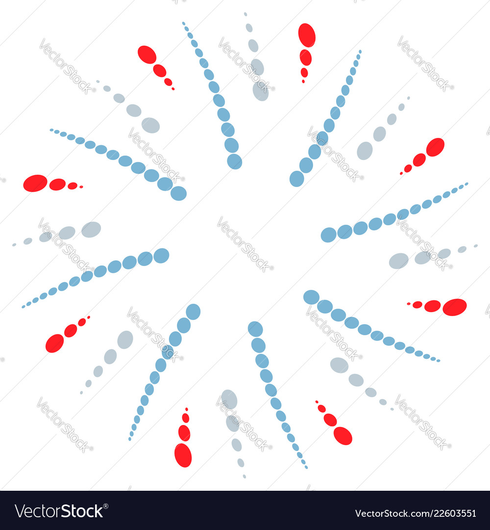 Twist spiral shape with circles rotating dotted