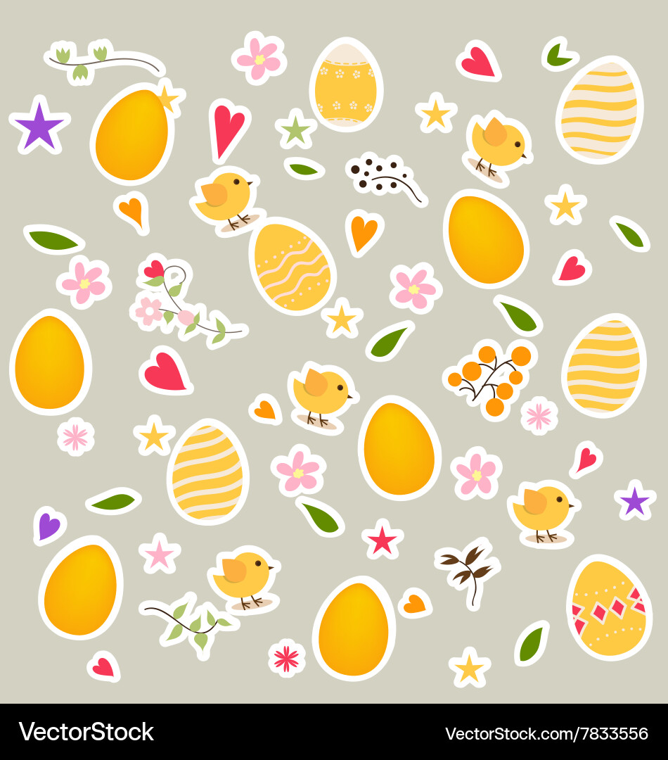 Happy easter cards with eggs Royalty Free Vector Image