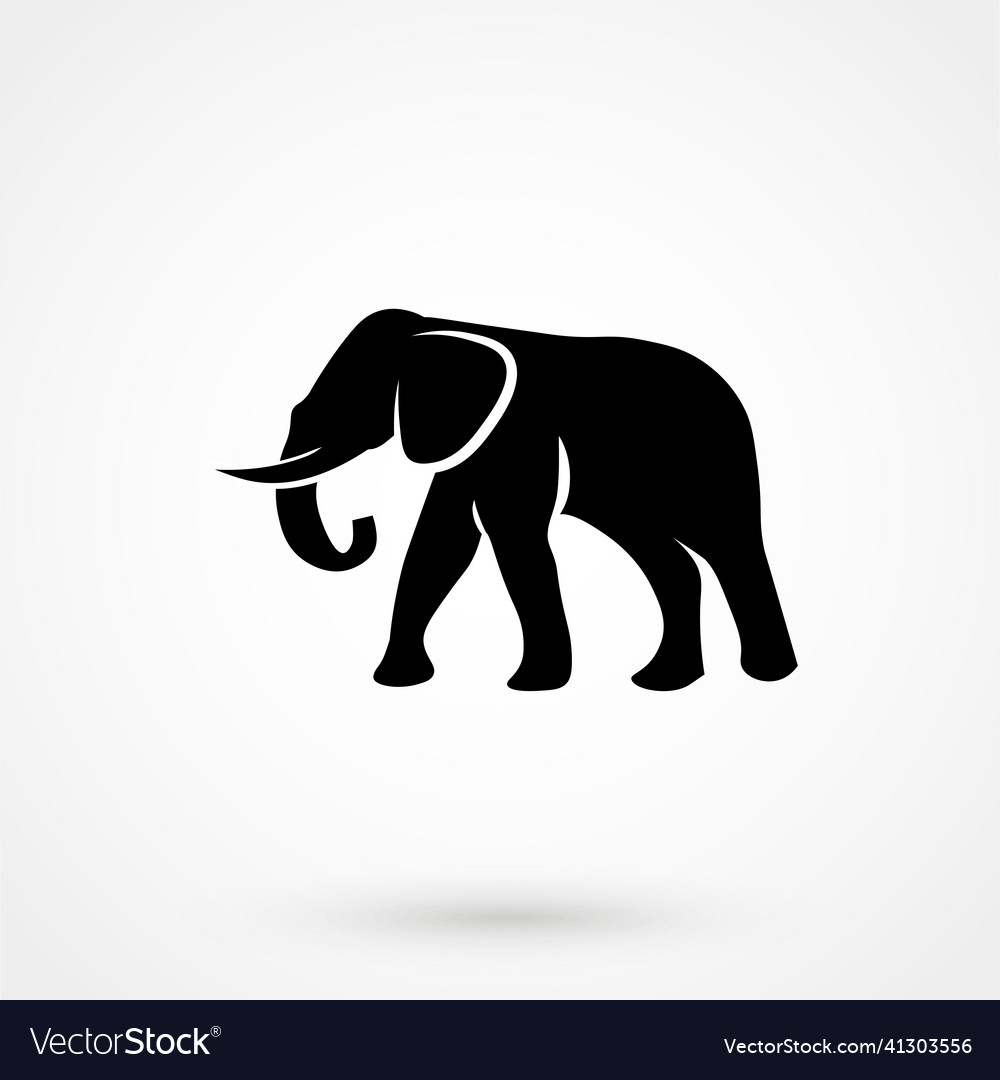 Simple icon elephant Royalty Free Vector Image