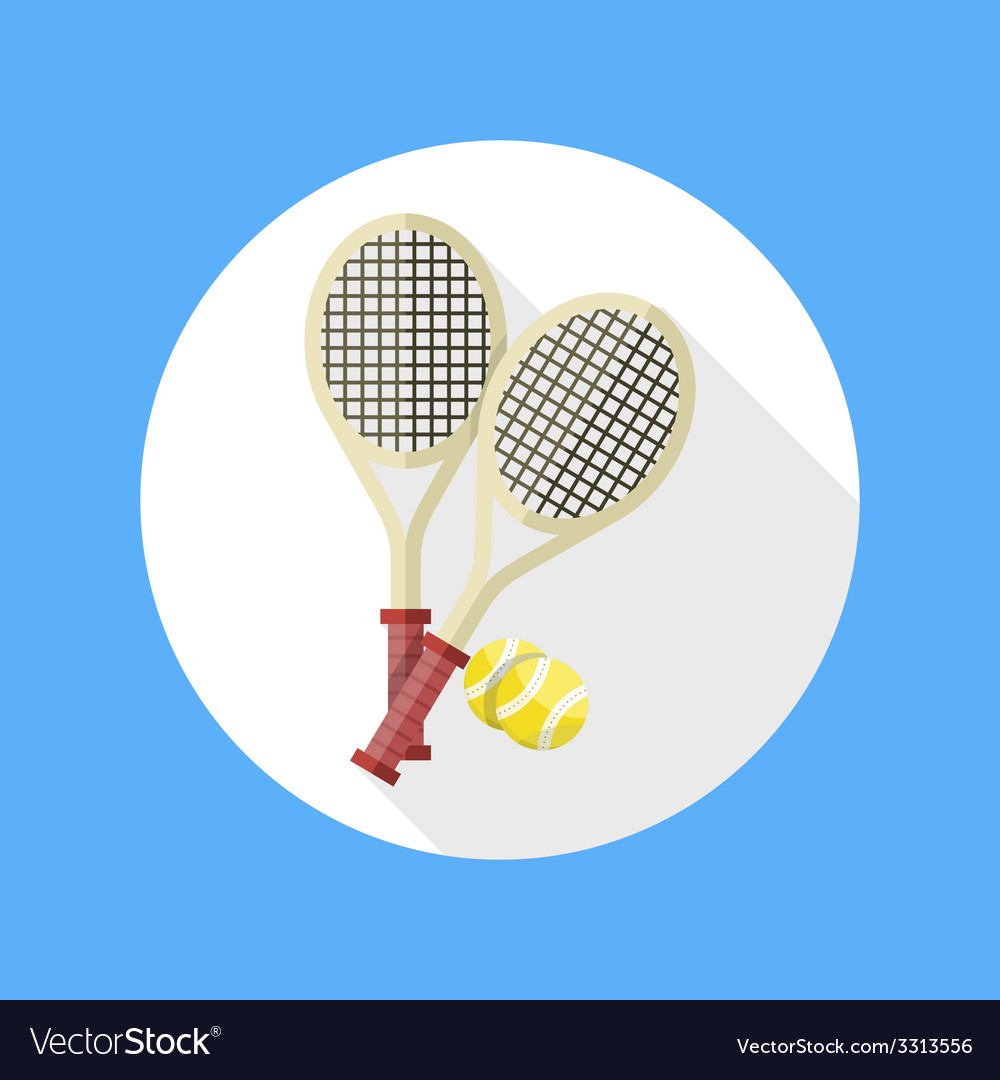 Tennis Rackets And Ball Icon Royalty Free Vector Image