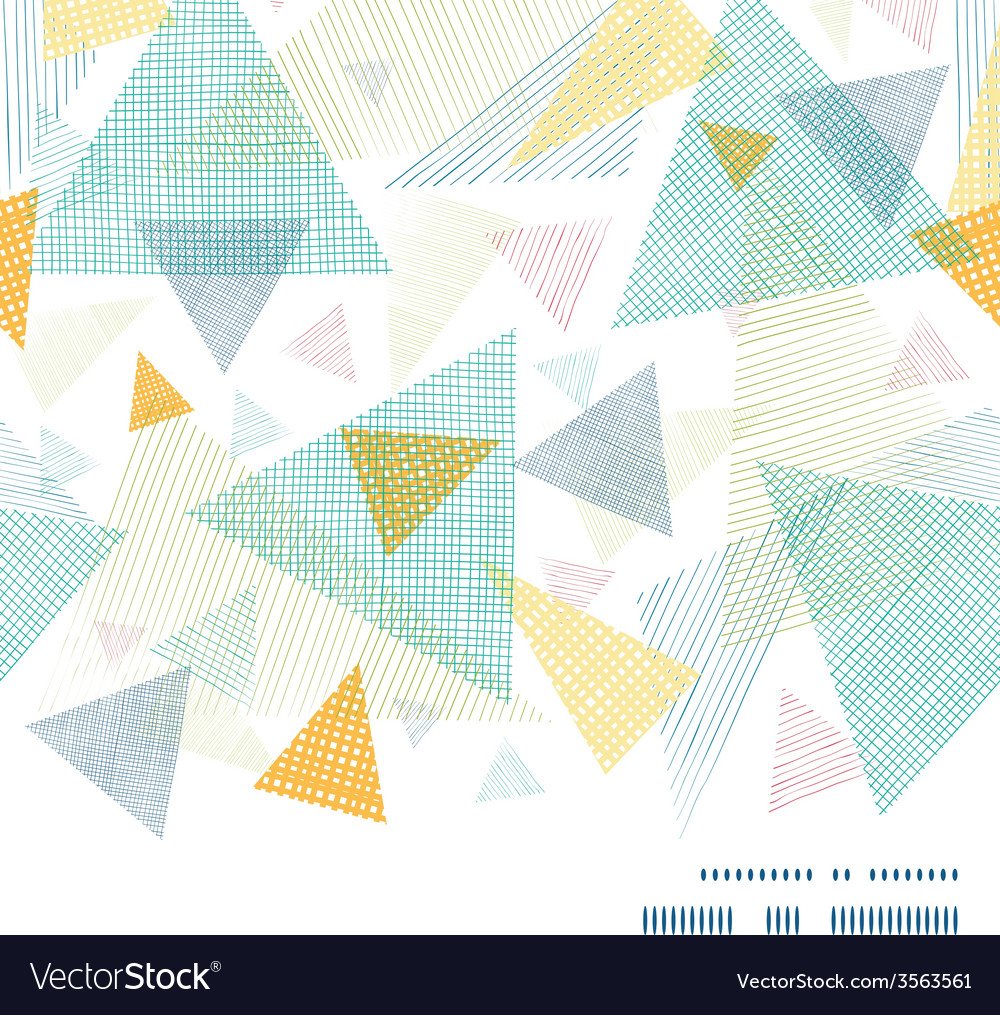 Abstract fabric triangles horizontal frame