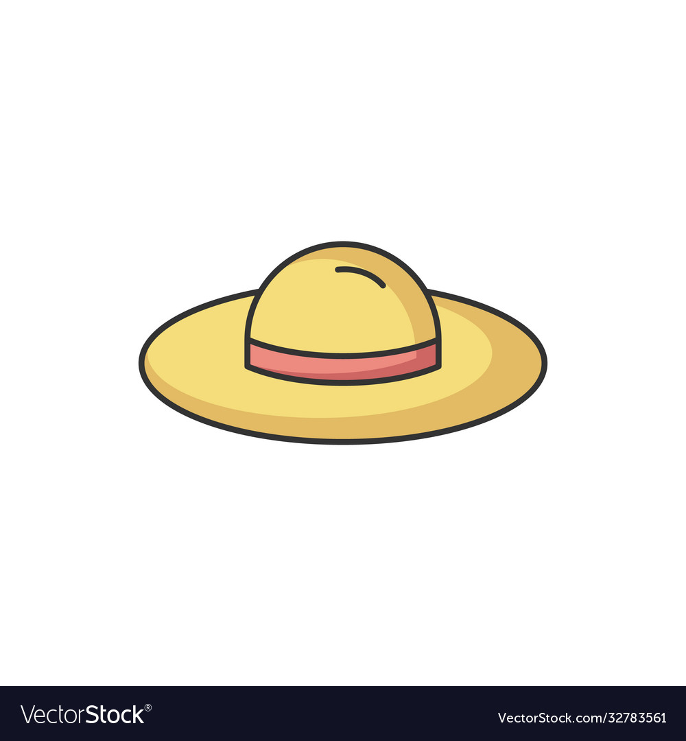 Female hat rgb color icon