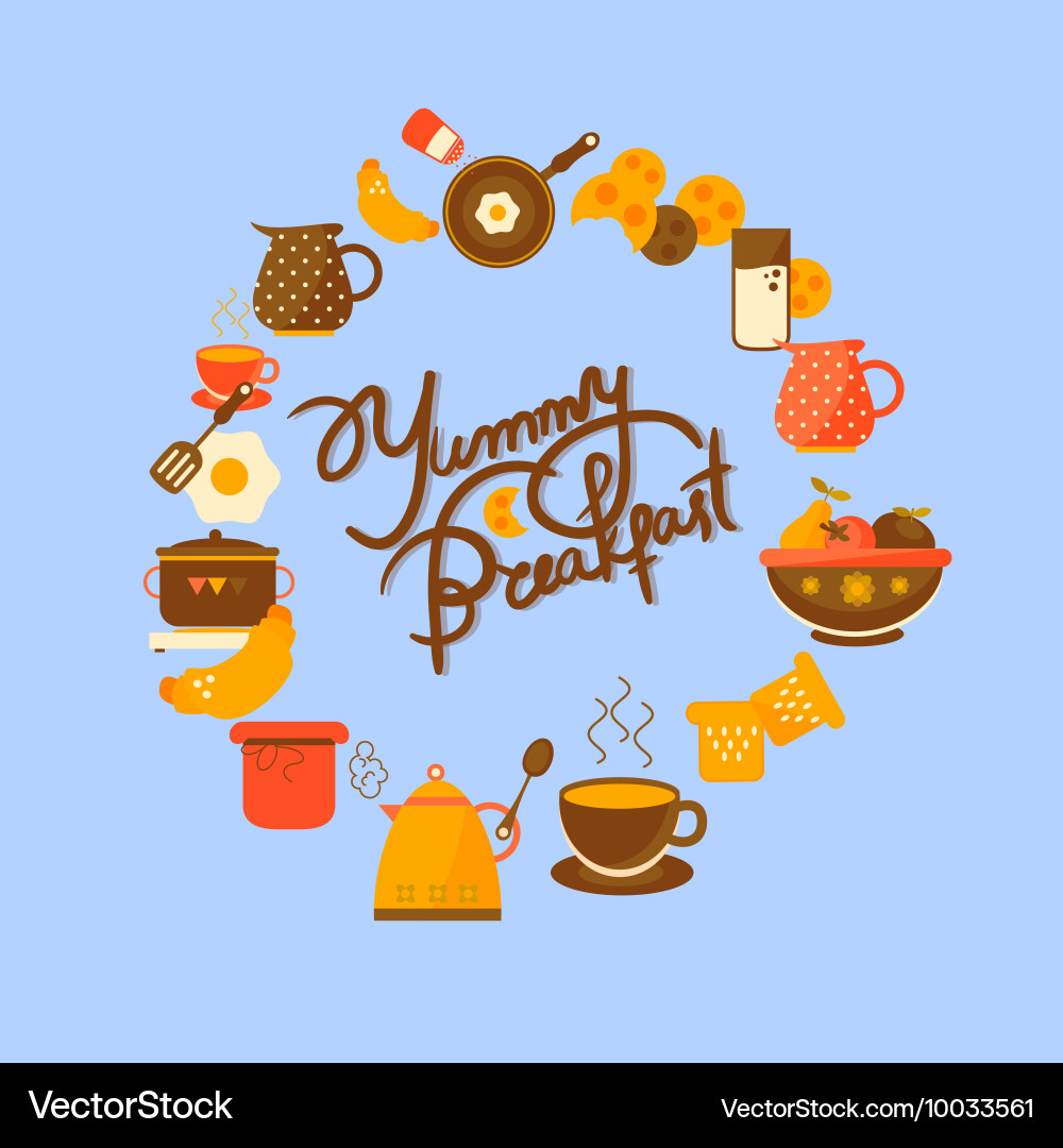 Flat set Royalty Free Vector Image - VectorStock