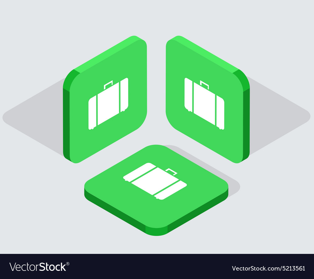 Modern 3 isometric app icons