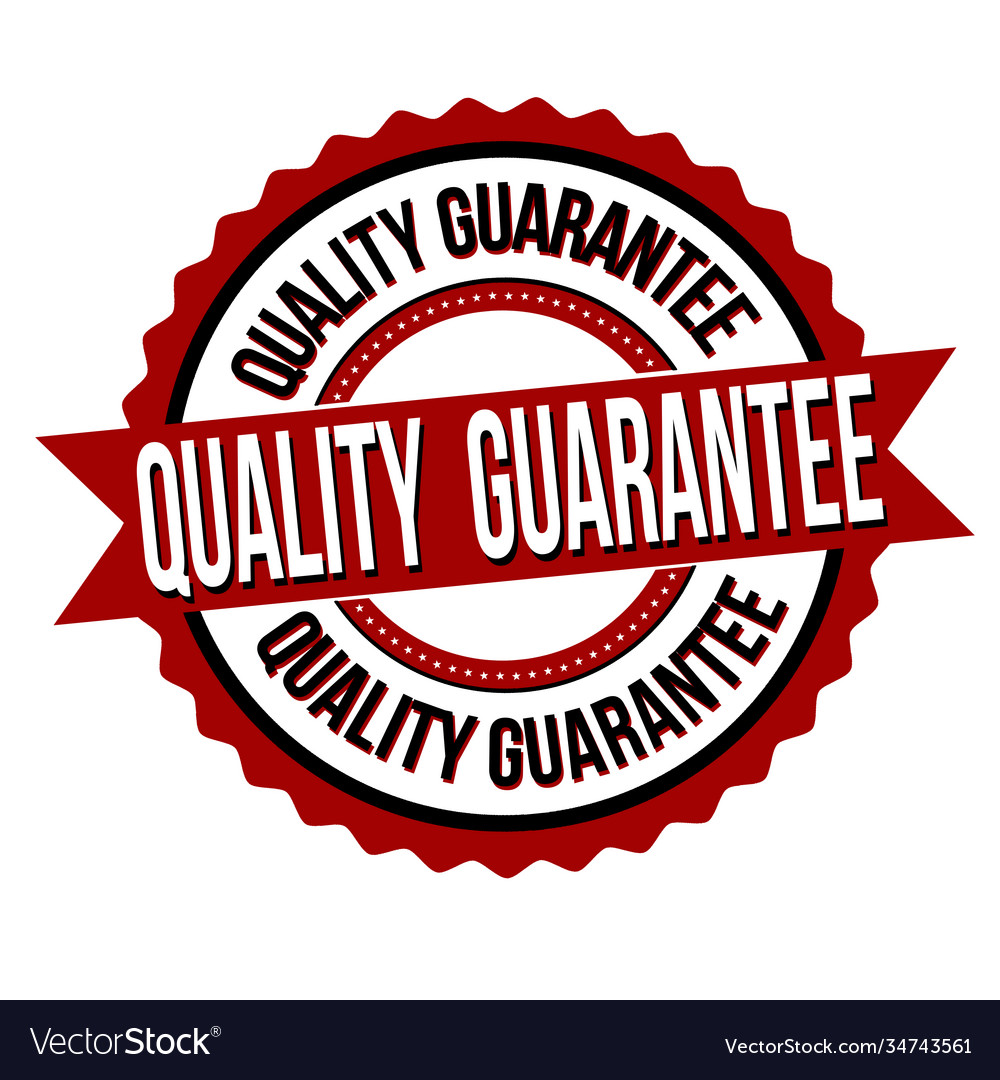 Quality guarantee label or sticker Royalty Free Vector Image