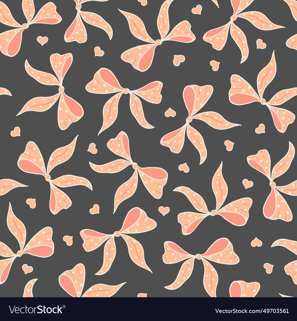 Seamless pattern with peach colored