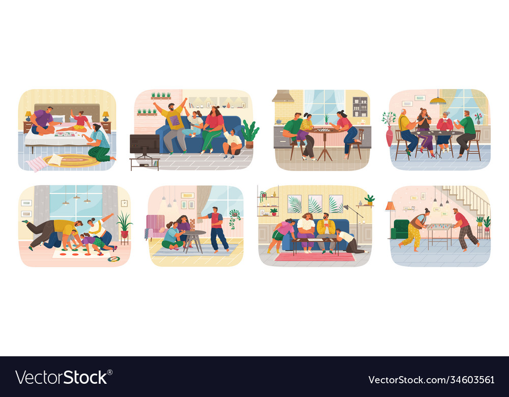 Set funny smiling people sitting at table Vector Image Set funny smiling people sitting at table Vector Image