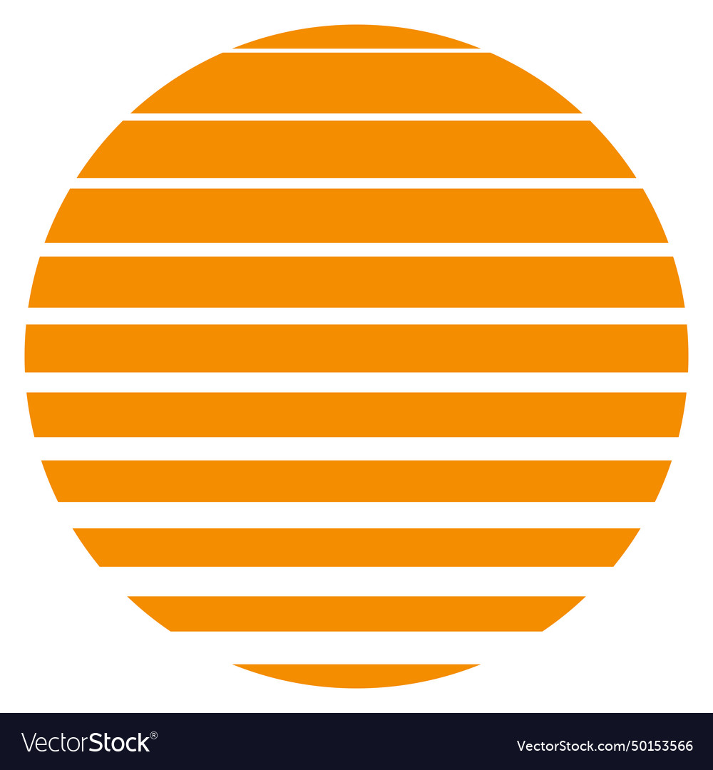 80s Sunset Icon Vintage Orange Sun 90s Royalty Free Vector 80s Sunset Icon Vintage Orange Sun 90s Royalty Free Vector
