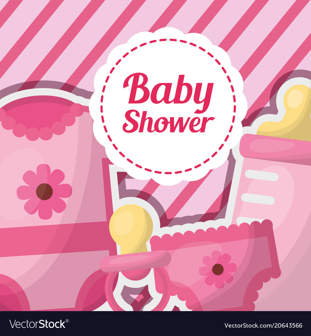 Baby shower card Royalty Free Vector Image - VectorStock