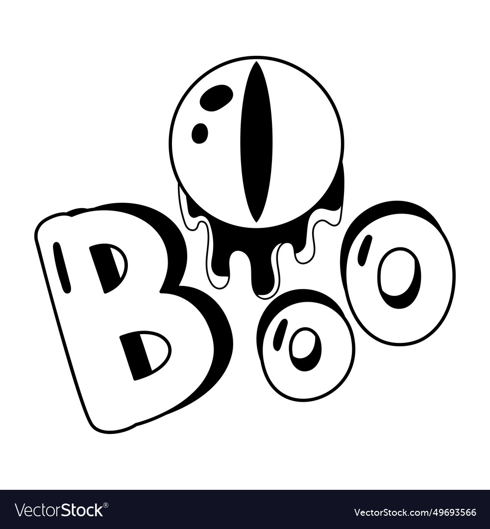 Boo word Royalty Free Vector Image - VectorStock