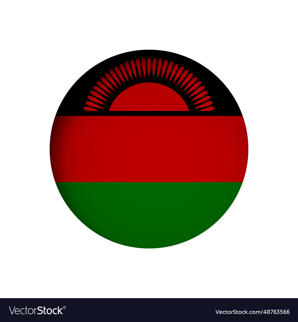 Circle flag of malawi Royalty Free Vector Image