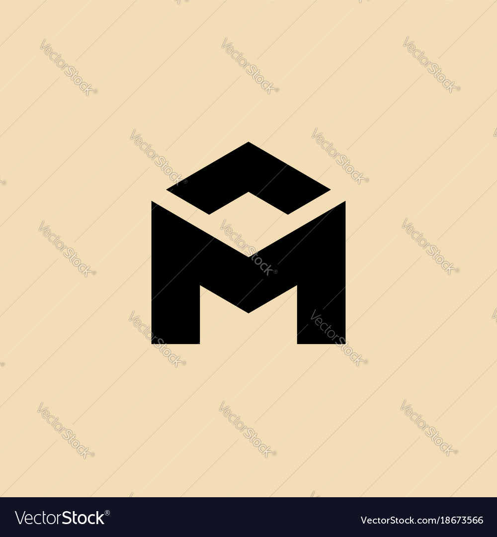 letter m house icon design template elements vector image m letter design
