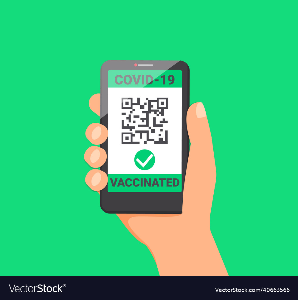 Qr code about vaccination Royalty Free Vector Image