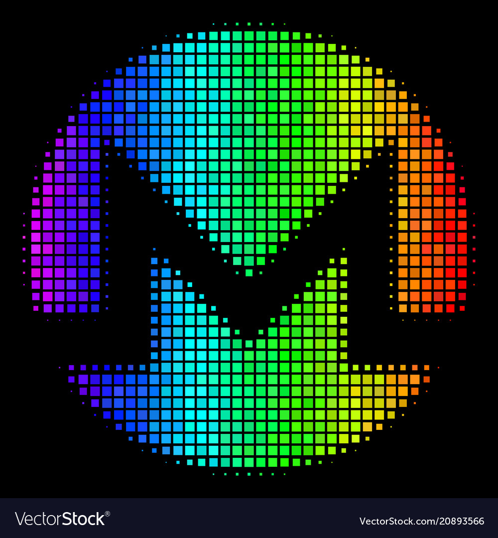 Spectral farbigen gepunkteten monero Währungssymbol