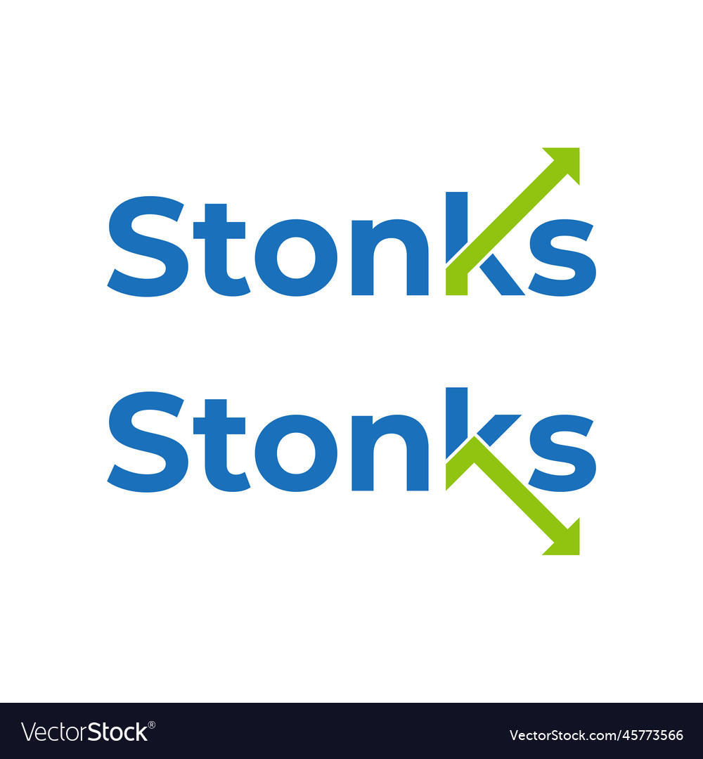 Stonks and no icon template Royalty Free Vector Image