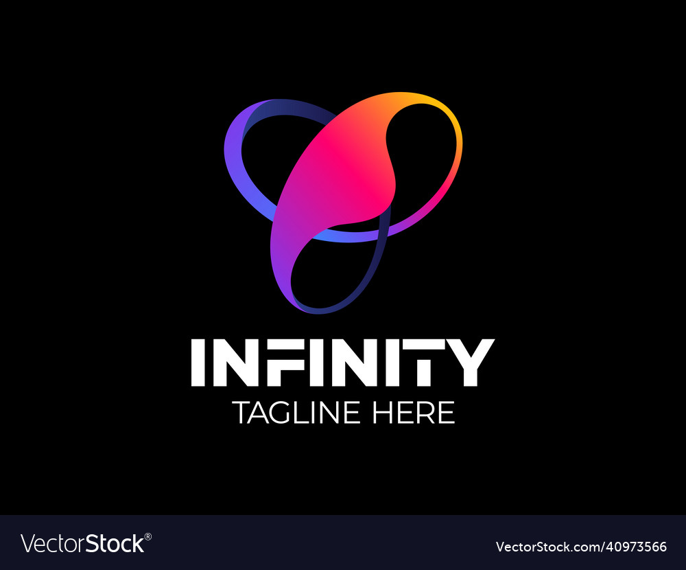 Trinity infinity logo triple knot loop logotype Vector Image