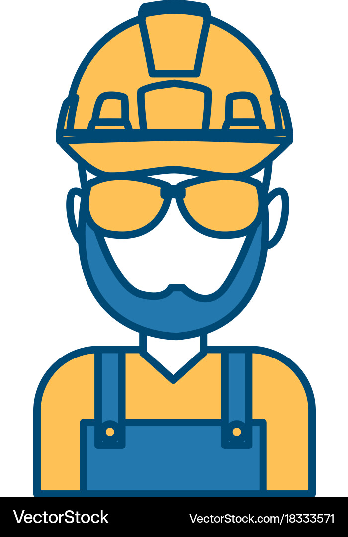 Construction worker cartoon Royalty Free Vector Image
