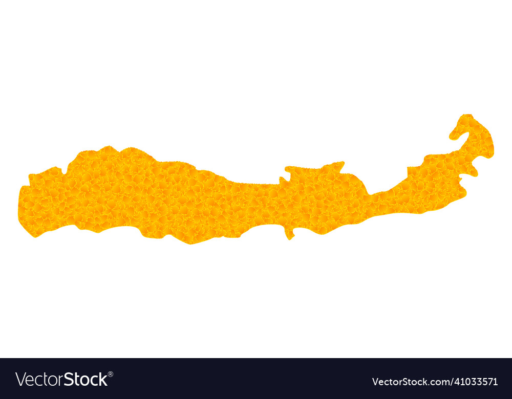 Gold map of indonesia - flores island Royalty Free Vector