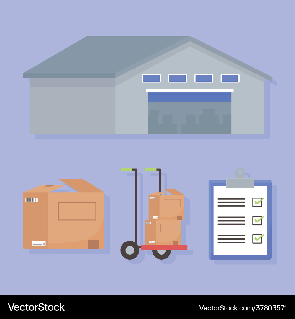 Logistic delivery set Royalty Free Vector Image
