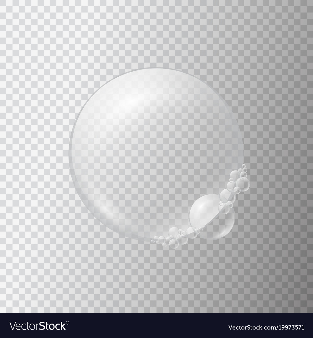 Vector Soap Bubble Realistic Soap Bubble Stock Vector (Royalty Free)  1895511178