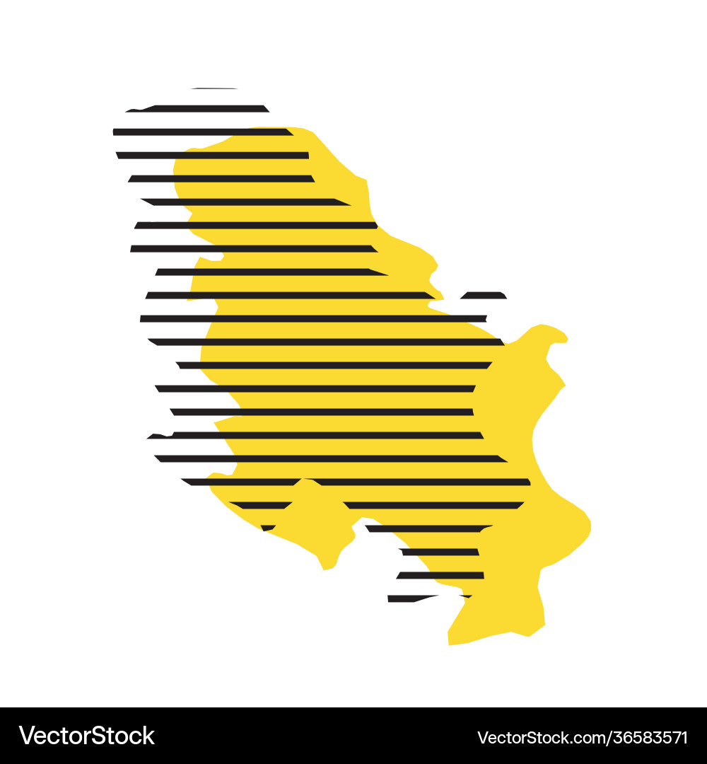 Serbia country silhouette Royalty Free Vector Image