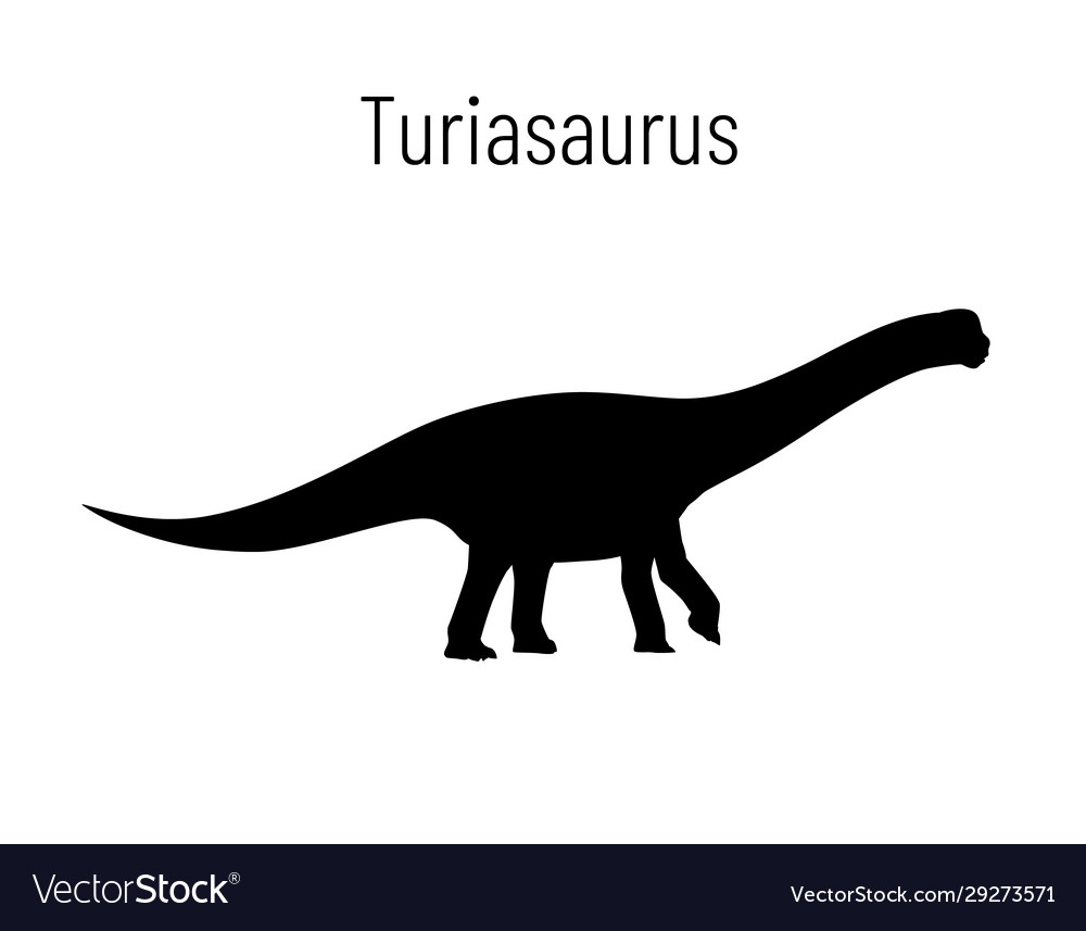 Turiasaurus Sauropodomorpha Dinosaur Monochrome Vector Image